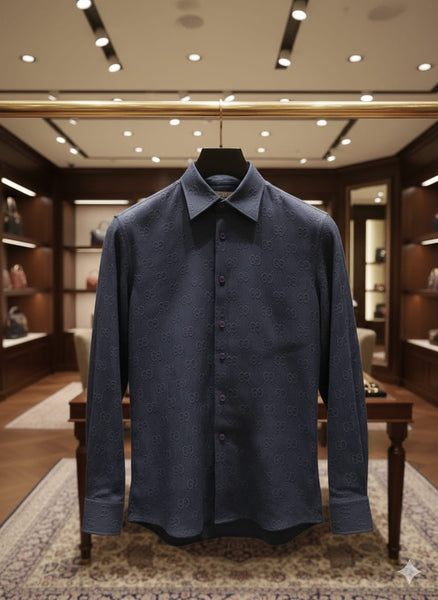Luxury Monogram Regular  Fit Shirt  Premium Designer Formal Wear