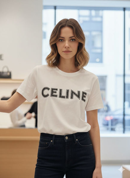 Stylish White Logo T-Shirt for Women  Simple & Trendy
