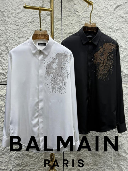 Luxury Lion Studded Designer Shirt  Premium Party Wear Collection