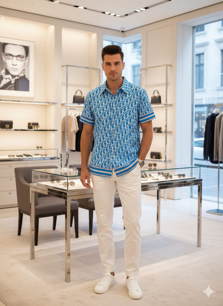 Luxury Brand  Monogram Designer Shirt