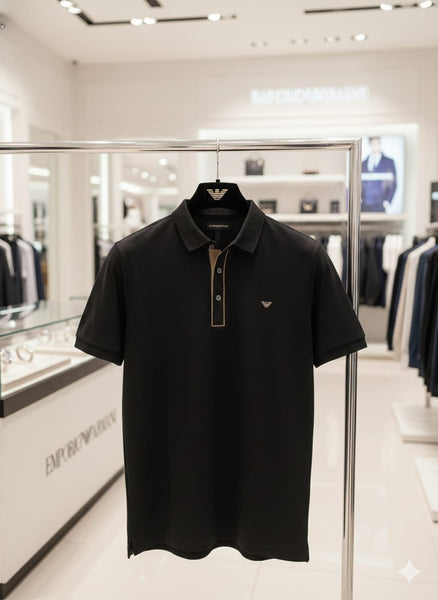 Men’s Premium Black Polo T-Shirt Classic Fit & Elegant Style