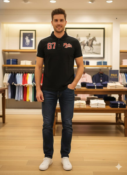 Polo 67 Classic Black T-Shirt Sporty Premium Edition