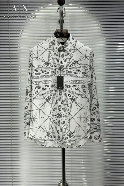 Stylish Geometric Pattern Designer Shirt For Men