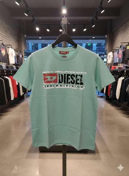 Premium Mint Green Logo Graphic T-Shirt for Men