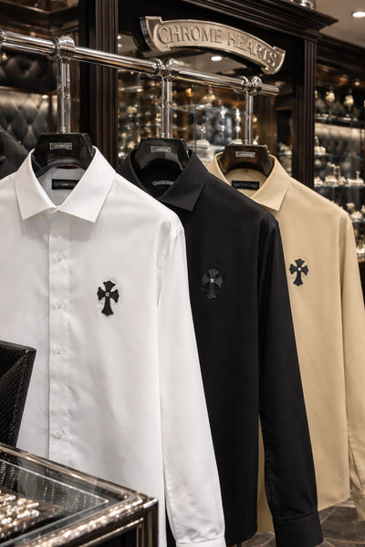 Premium Cross Logo Classic Formal Shirt for Men