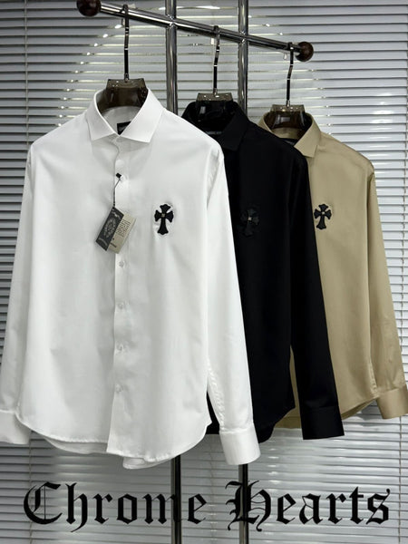 Premium Cross Logo Classic Formal Shirt for Men