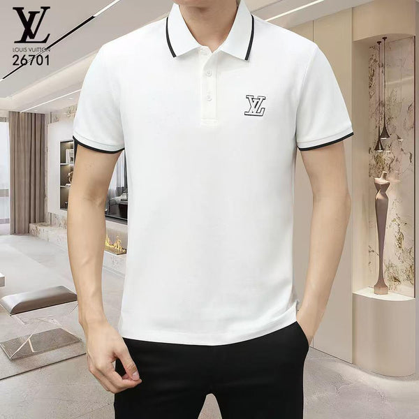 Men's Classic Short Sleeve Polo Shirt  Elegant Casual Style