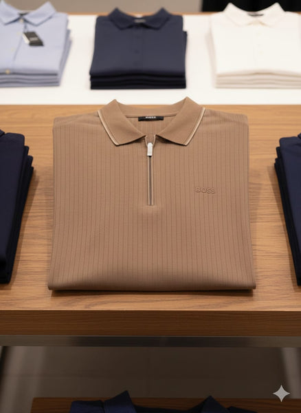 Premium Zip Polo T-Shirt For Men