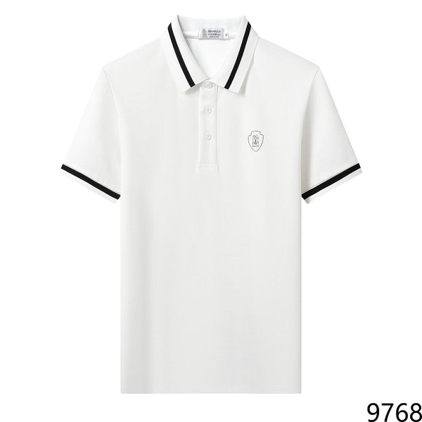Men’s Premium Polo T-Shirt with Contrast Collar & Sleeve Stripes
