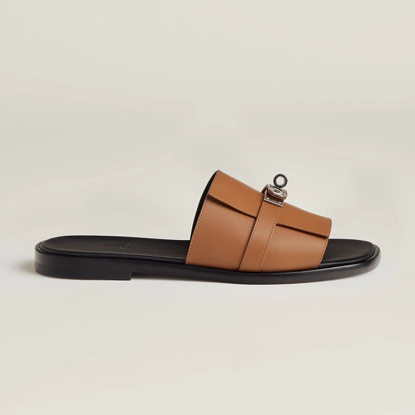 Men’s Premium Tan Slide Sandals  Stylish Casual Comfort Slippers