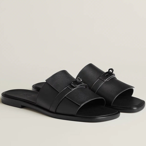 Men’s Stylish Black Slide Sandals Premium Casual Comfort Slippers