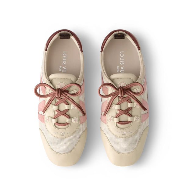 Chic Pink & White Designer Sneakers  Lightweight Luxury Casual Shoes