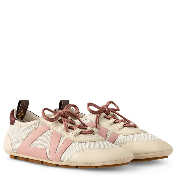 Chic Pink & White Designer Sneakers  Lightweight Luxury Casual Shoes