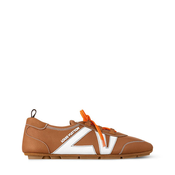 Luxury  Lace-Up Sneakers Brown & White Casual Designer Sneakers For Women