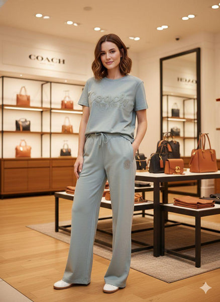 Elegant Women’s Co-Ord Lounge Set Soft Blue Premium Comfort Wear