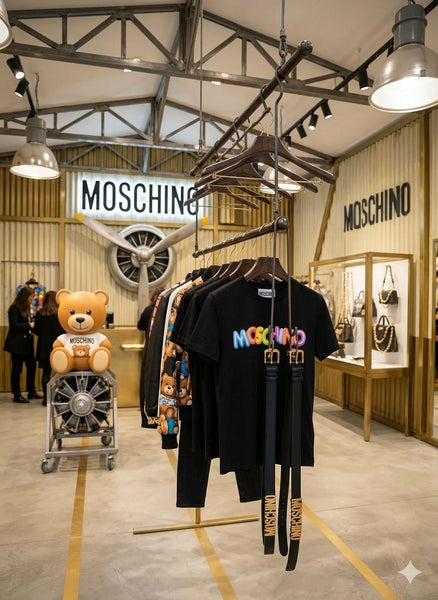 luxury imported Black Graphic T-Shirt with Colorful Branding