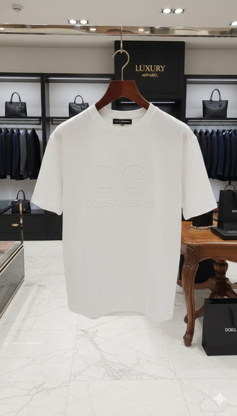 Exclusive White Embroidered  Logo Oversize T-Shirt