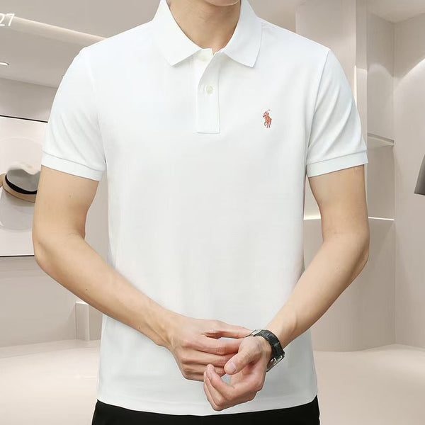 Luxury Men’s Classic Polo T-Shirt with Signature Logo
