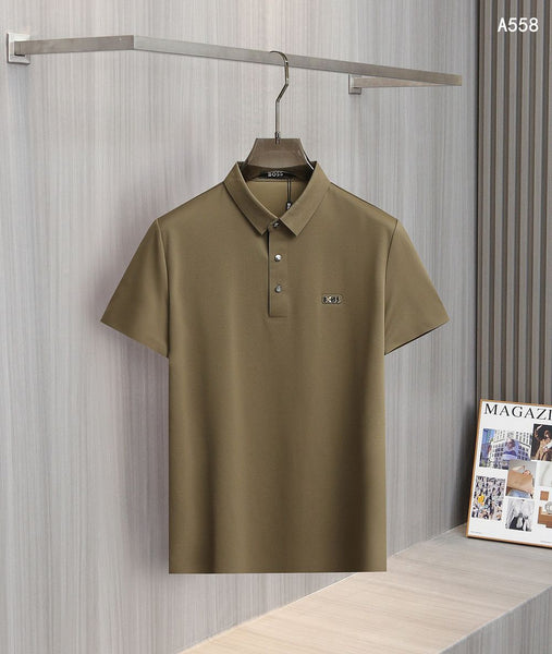 Men’s Premium  Polo T-Shirt  Classic Minimal Logo Casual Wear