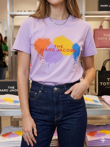 Women’s Lavender Graphic Printed T-Shirt – Stylish Casual Crew Neck Tee