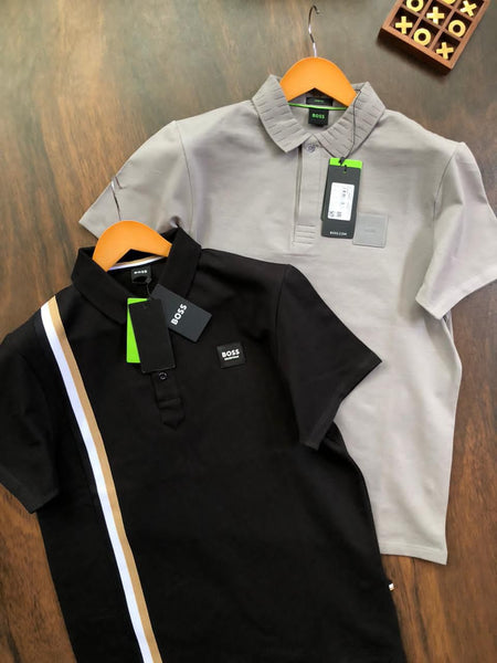Premium Zip Polo T-Shirt for Men Luxury Casual Regular Fit Collar Tee