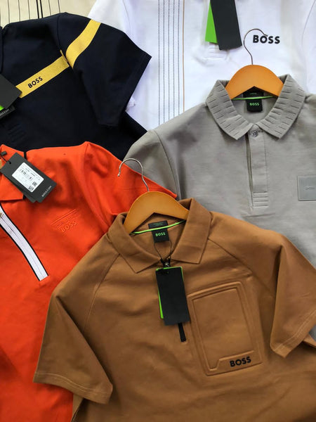 Premium Zip Polo T-Shirt for Men Luxury Casual Regular Fit Collar Tee
