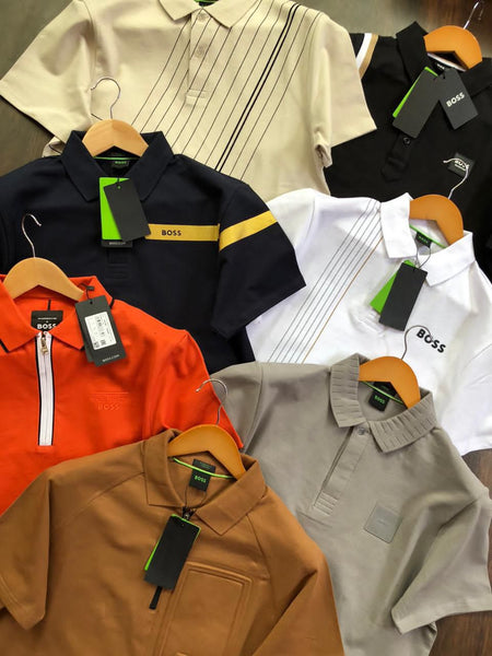Premium Zip Polo T-Shirt for Men Luxury Casual Regular Fit Collar Tee