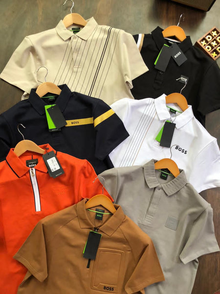 Premium Zip Polo T-Shirt for Men Luxury Casual Regular Fit Collar Tee