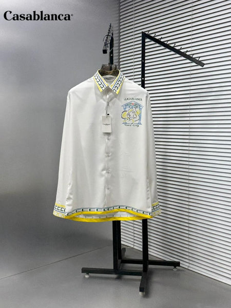 Premium Tennis Club Printed Shirt  Luxury Casual Designer Wear