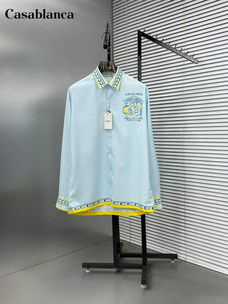 Premium Tennis Club Printed Shirt  Luxury Casual Designer Wear