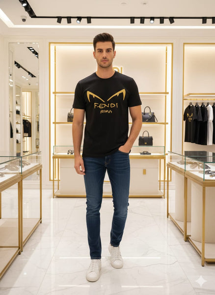 Imported Roma Black Graphic T-Shirt for Men Premium Casual Wear