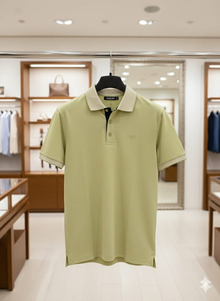 Men’s Premium Light Olive Polo T-Shirt | Smart Casual Classic Fit