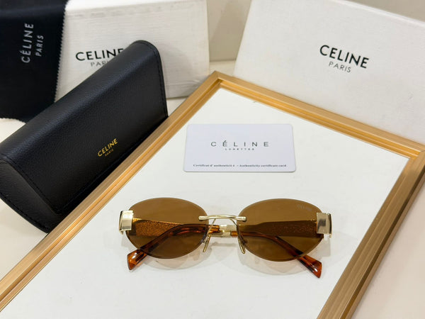 Luxury Minimalist Statement Oval Shape Sunglasses For Women