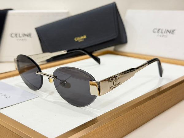 Luxury Minimalist Statement Oval Shape Sunglasses For Women