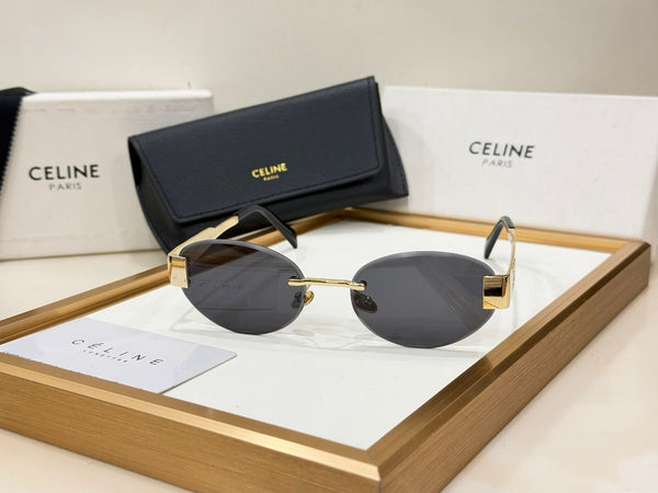 Luxury Minimalist Statement Oval Shape Sunglasses For Women