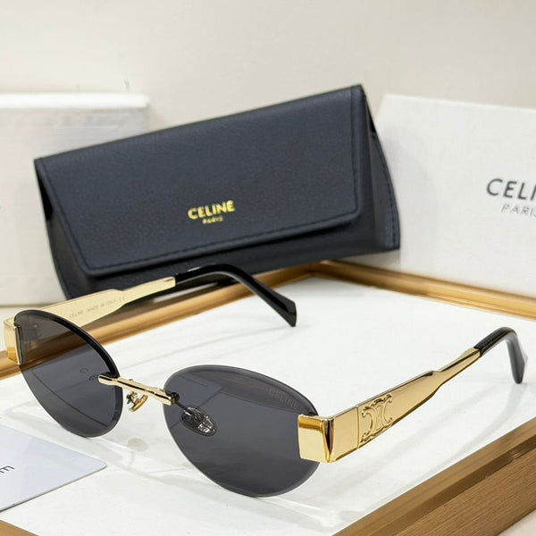 Luxury Minimalist Statement Oval Shape Sunglasses For Women