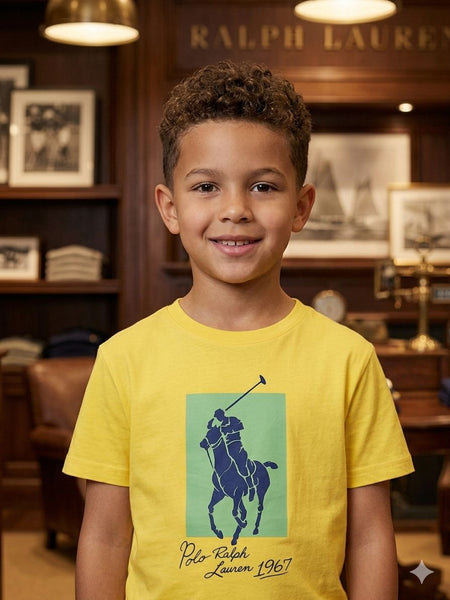 Premium Kids Graphic  T-Shirt – Bright Yellow Casual Wear