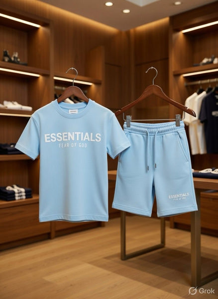 Kids Cool Sky Blue T-Shirt & Shorts Set – Comfy Summer Outfit