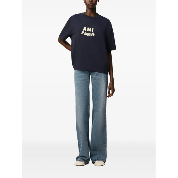 Premium Navy Blue  T-Shirt Minimal Logo Designer Style