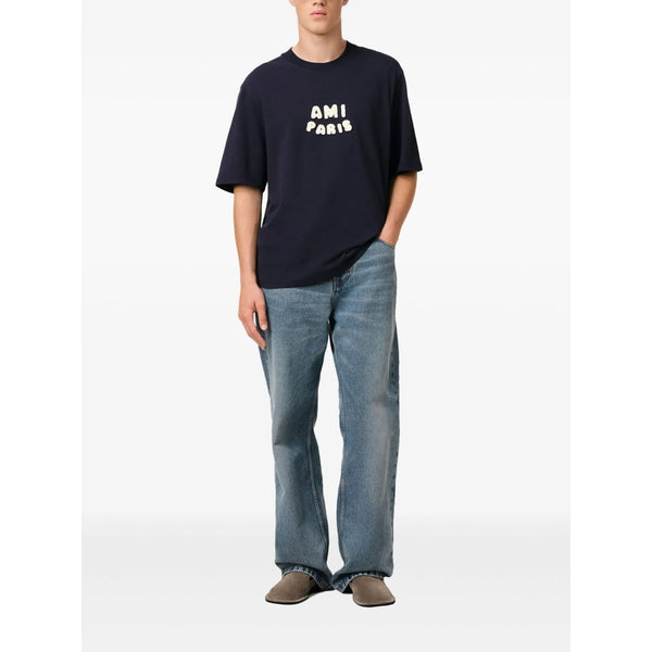 Premium Navy Blue  T-Shirt Minimal Logo Designer Style