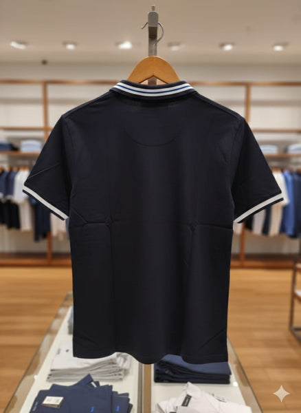 Premium Navy Blue Branded  Polo T-Shirt Classic Smart Casual Style