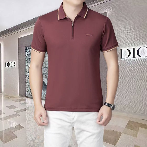 Premium Exclusive Branded  Half Zip Polo T-Shirt for Men