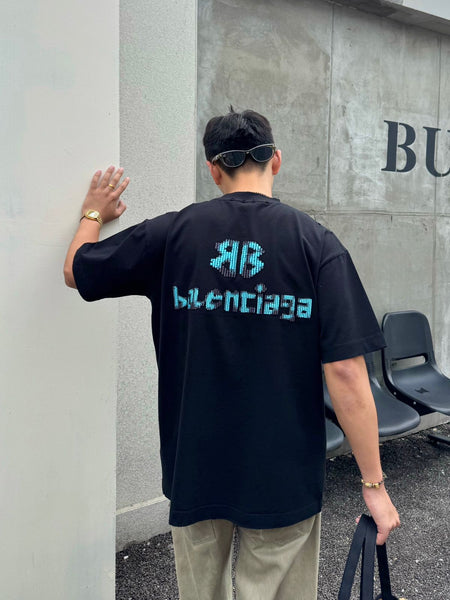 Luxury Black Oversized Printed T-Shirt for Men
