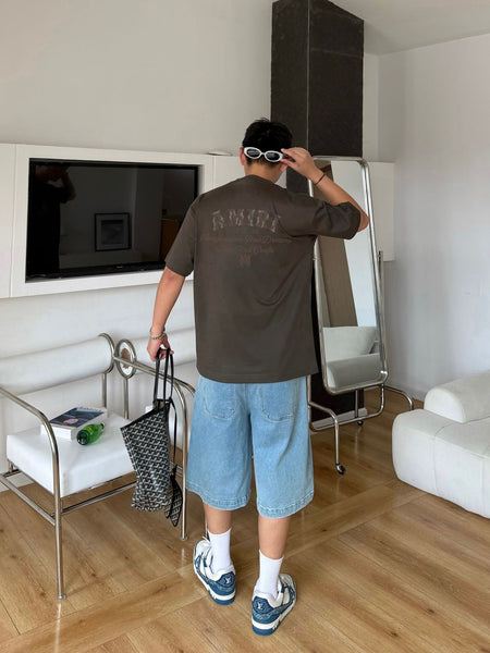 Premium  Brown Minimal Logo T-Shirt  Modern Streetwear Essential