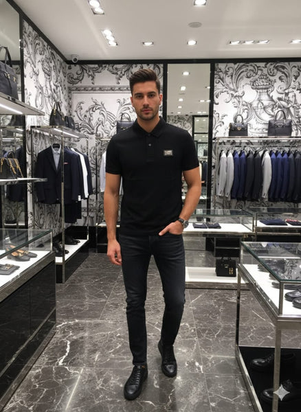 Premium Black Polo T-Shirt – Classic Minimal Design