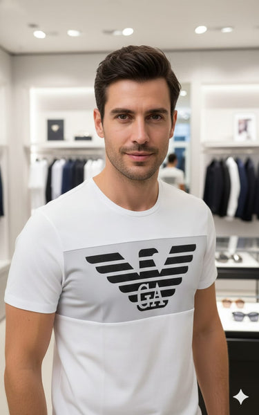 Premium White Eagle Logo T-Shirt – Stylish & Comfortable Everyday Wear