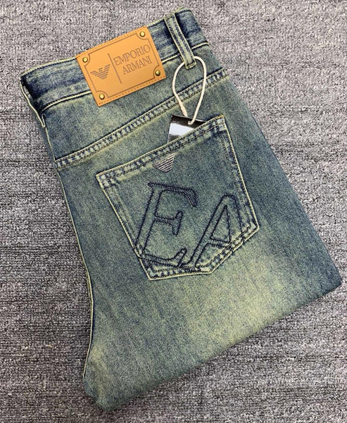 Premium Light Wash Wide Leg Denim Jeans for Men