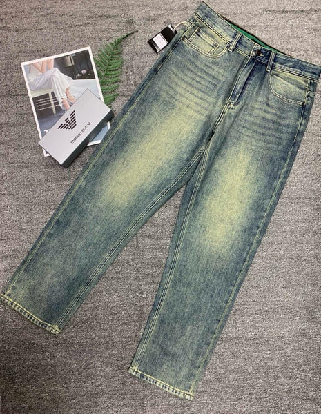 Premium Light Wash Wide Leg Denim Jeans for Men