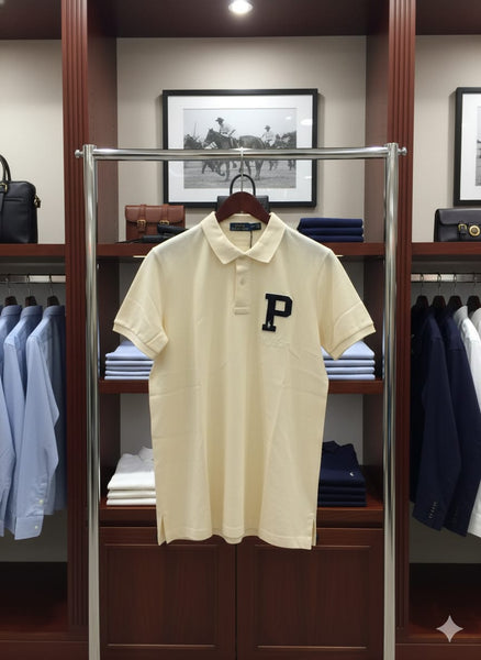 Premium Cream Polo T-Shirt for Men Classic Regular Fit Casual Wear