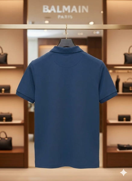 Premium Navy Blue Polo T-Shirt Elegant Regular Fit Casual Wear